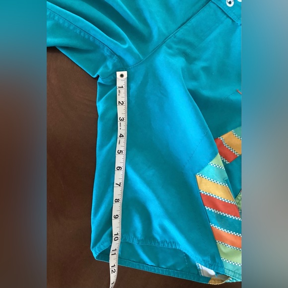 Volcom womens board shorts swim boardshorts turquoise blue Size 11 - Picture 3 of 7